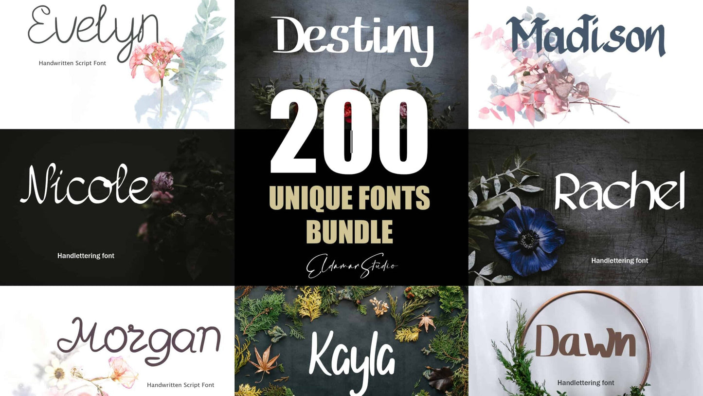 200 Ultimate Fonts Bundle